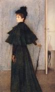 Fernand Khnopff Portrait of Mrs Botte oil painting artist